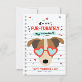 Tass-some Hund Pun Kids Classroom Valentiness-kort Inbjudningar
