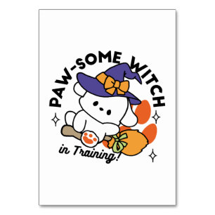 Tass-some Witch in Training - Cute Halloween Hund Bordsnummer