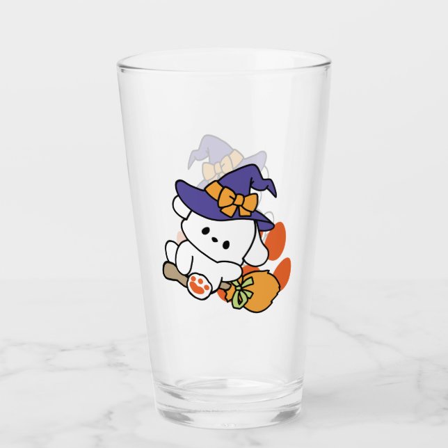 Tass-some Witch in Training - Cute Halloween Hund Glaskopp (Framsida)