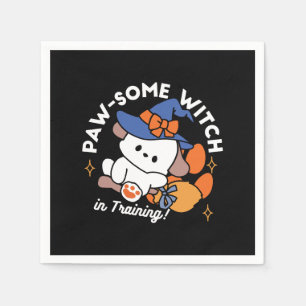 Tass-some Witch in Training - Cute Halloween Hund Pappersservett