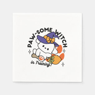 Tass-some Witch in Training - Cute Halloween Hund Pappersservett