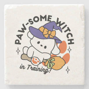 Tass-some Witch in Training - Cute Halloween Hund Stenunderlägg