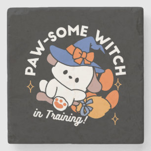 Tass-some Witch in Training - Cute Halloween Hund Stenunderlägg