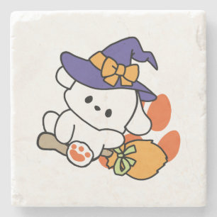 Tass-some Witch in Training - Cute Halloween Hund Stenunderlägg