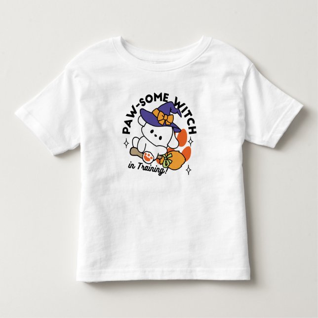 Tass-some Witch in Training - Cute Halloween Hund T Shirt (Framsida)