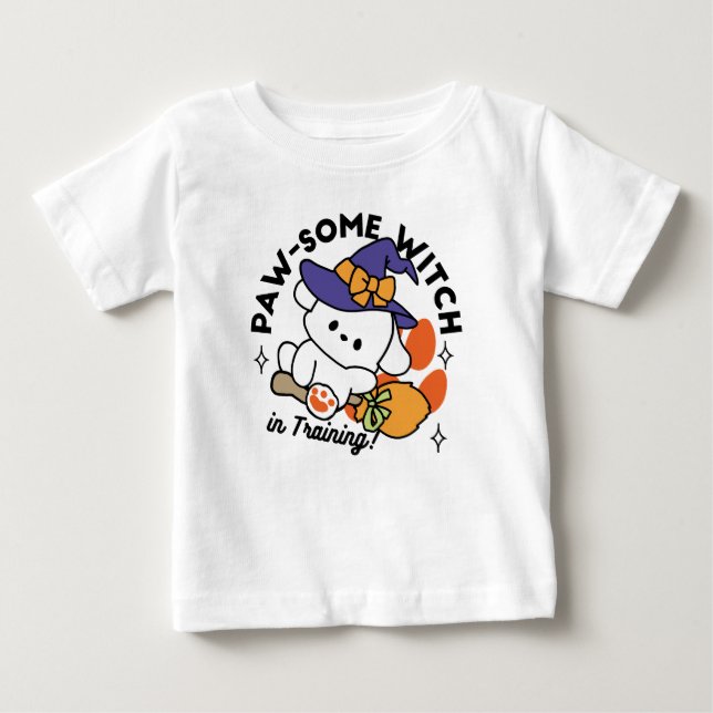 Tass-some Witch in Training - Cute Halloween Hund T Shirt (Framsida)