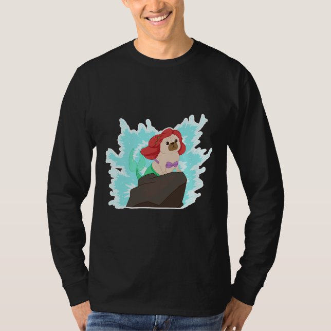 Tass-t av din värld, The Little mer-pug! Klassisk T Shirt (Framsida)