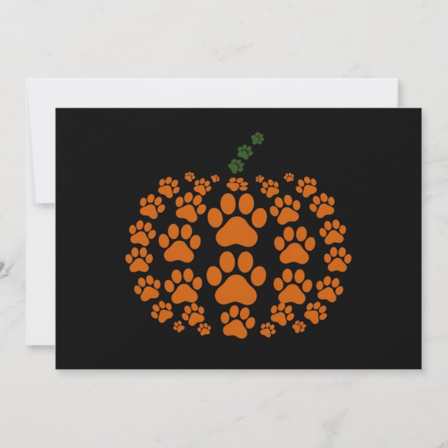 Tass Tacks Pumpa Tass Tryck Hund Tacksgiving Inbjudningar (Framsida)