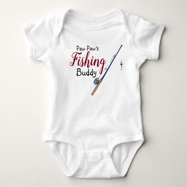 Tass Tass fisking Buddy Baby Infant Body Kostym T Shirt (Framsida)