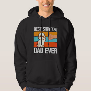 Tass to Hand Best Shih Tzu Hund Pappa nånsin Lyckl Hoodie