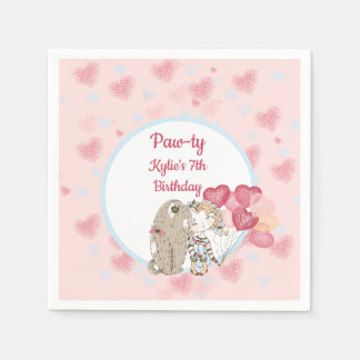 Tass-ty Hund Födelsedagsfest Napkins Pappersservett