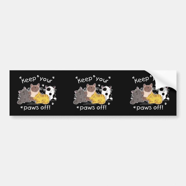 Tassar av! (Katter) Bildekal (Framsidan)