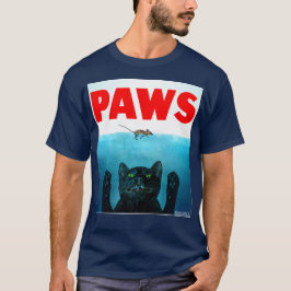 Tassar Cat Jaws Funny Movie Parody T Shirt