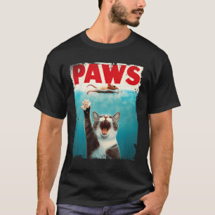 Tassar Cat Mouse Parody Cat Shark Chasing Mouse Ki T Shirt