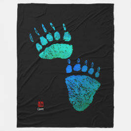 Tassar för blåttgröntbjörn - stor ullfilt fleecefilt