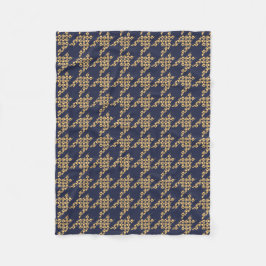 Tassar-för-Houndstooth Fleece Blanket (flottan/But
