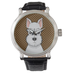 Tassar för tecknad för miniatyrSchnauzerhund Armbandsur