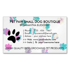 Tassar hundar gromning av husdjur magnetiska visitkort