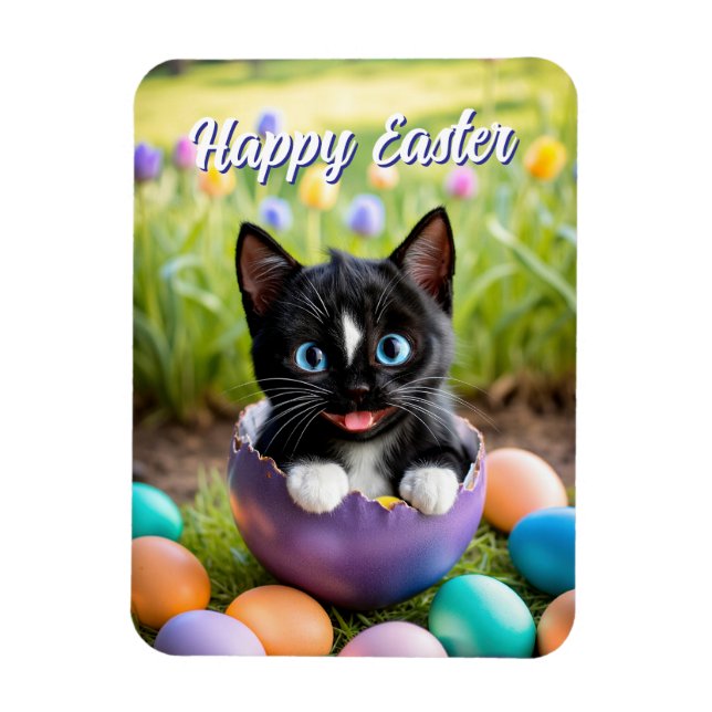 Tassar i en Pod: Felinis Mysiga Eg-stra Nest Magnet (Vertikal)