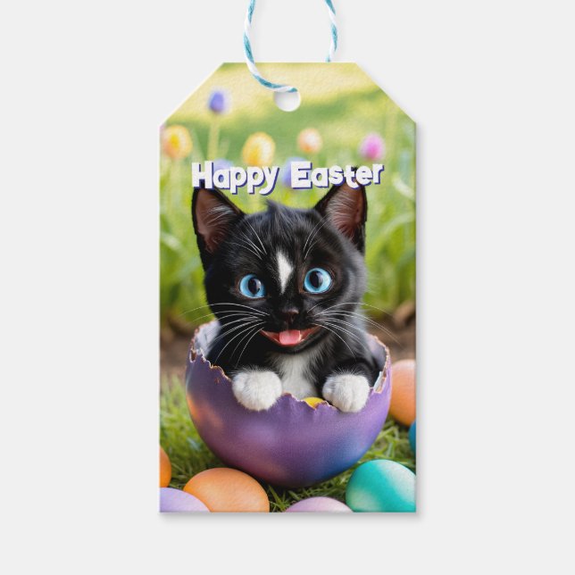 Tassar i en Pod: Felinis Mysiga Eg-stra Nest Presentetikett (Framsidan)