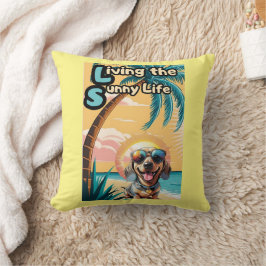 Tassar i solskenet: Hund av Coola med solglasögon Kudde