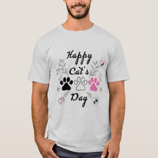 "Tassar & Kärlek" - Cute Djurälskare Blommigt T-Sh T Shirt