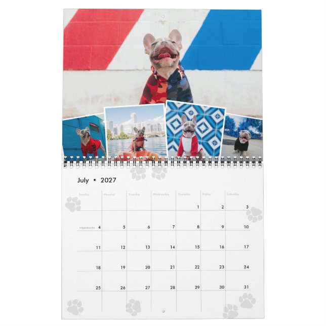 Tassar månatliga fotokollage Foton Kalender (Jul 2027)