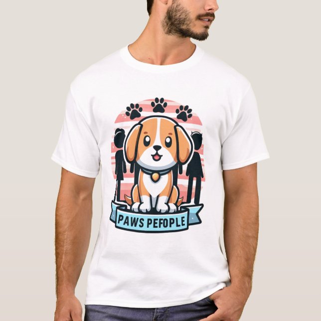 Tassar Människor Rolig hund och jämlikhet mellan m T Shirt (Framsida)