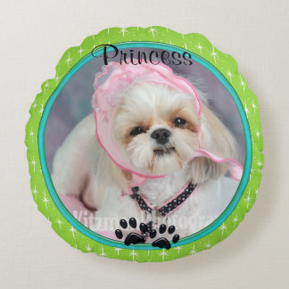 TASSAR - mitt bästa vänhusdjurfoto kudder Rund Kudde