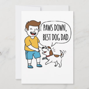 Tassar ner, bästa Hund Fars dag i Pappa Inbjudningar