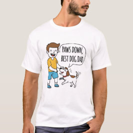 Tassar ner, bästa Hund Fars dag i Pappa T Shirt