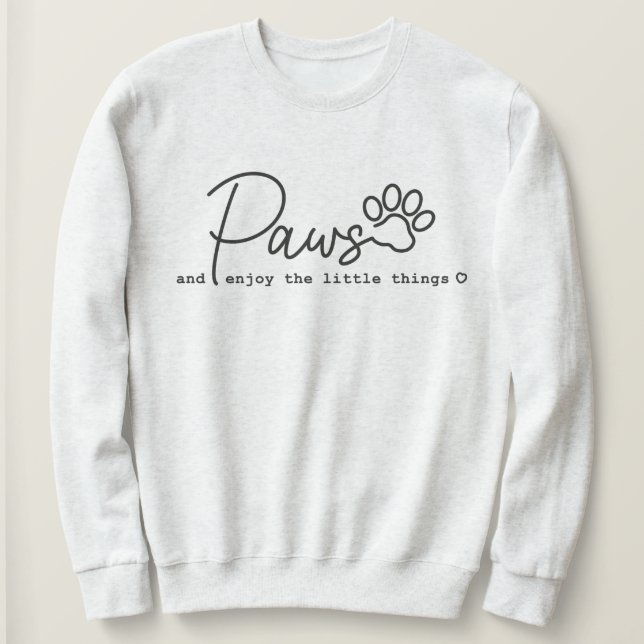 Tassar Njut av den lilla Sak Pet Sweatshirt T Shirt (Design framsida)