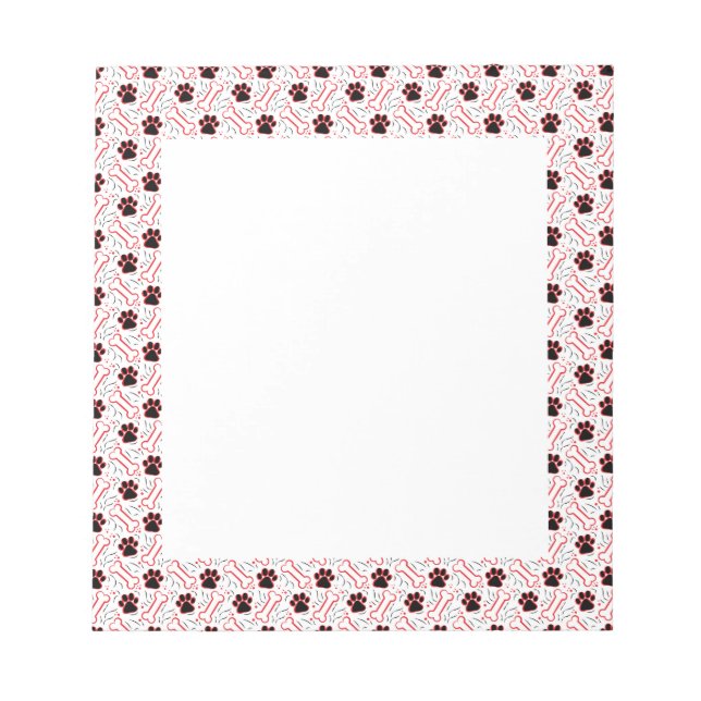 Tassar och Bones Funny Design för Hundälskare Anteckningsblock (Framsida)