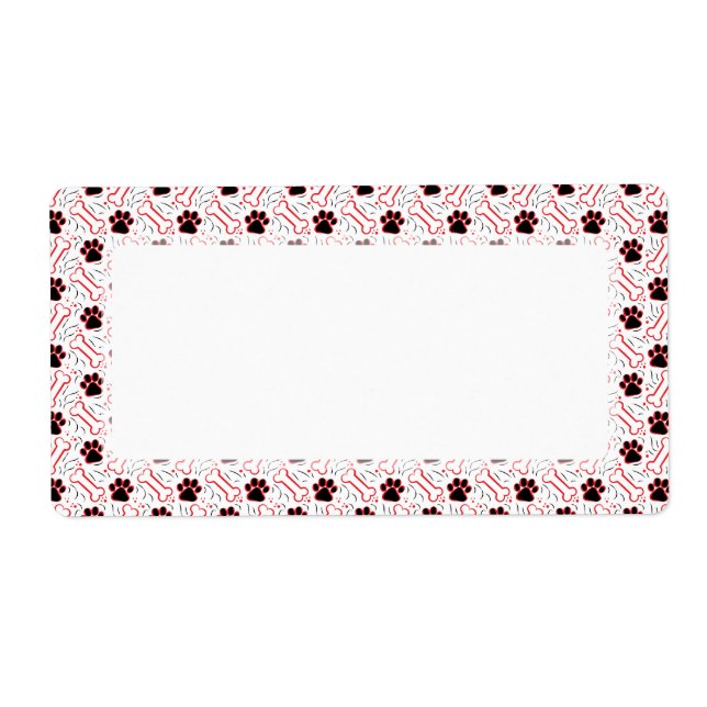 Tassar och Bones Funny Design för Hundälskare Fraktsedel (Framsidan)