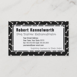 Tassar och Bones Funny Design för Hundälskare Visitkort