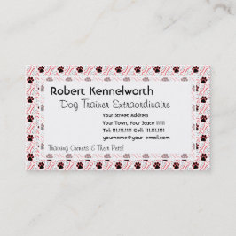 Tassar och Bones Funny Design för Hundälskare Visitkort