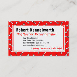 Tassar och Bones Funny Design för Hundälskare Visitkort