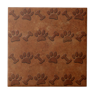 Tassar och Bones Mönster Faux Terracotta Skriv ut Kakelplatta
