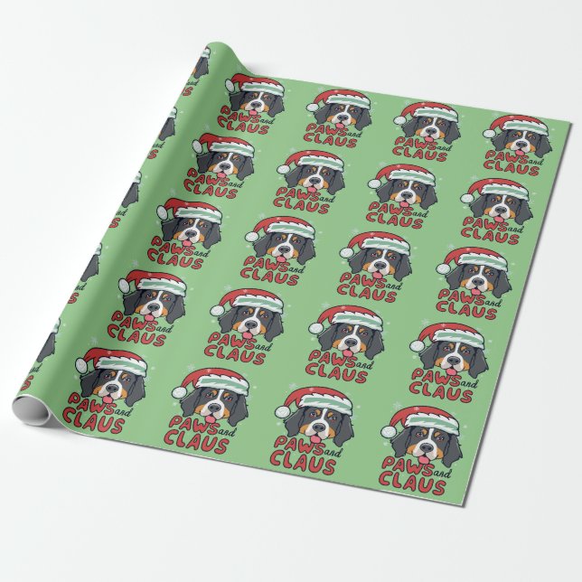 Tassar och Claus - Hund Jul Bernese Presentpapper (Utrullad)