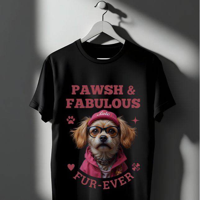 Tassar och Fabulous Päls någonsin | Cute Hund älsk T Shirt (Skapare uppladdad)