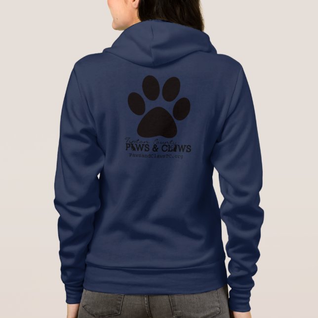 Tassar och Klo Paw Print Hoodie Tee (Baksida)