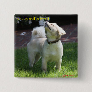 Tassar, och lukta blommorna knapp