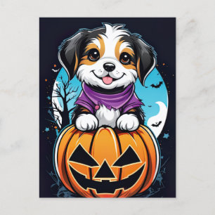 Tassar och pumpor, Cute Halloween Vykort