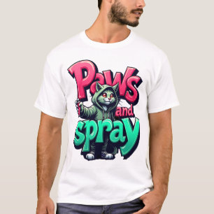 Tassar och Spray - Urban Graffiti Cat, Street Art T Shirt