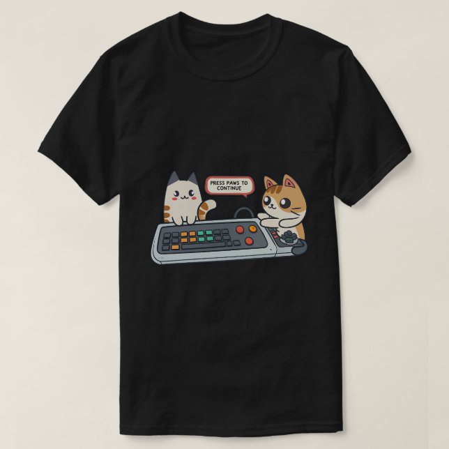 Tassar-on-teknik: Anpassade Cat Tangentbord Meltdo T Shirt (Design framsida)