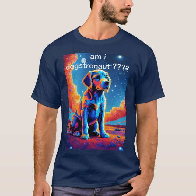 Tassar över Kosmos: Hund Äventyr i rymden T Shirt (Framsida)