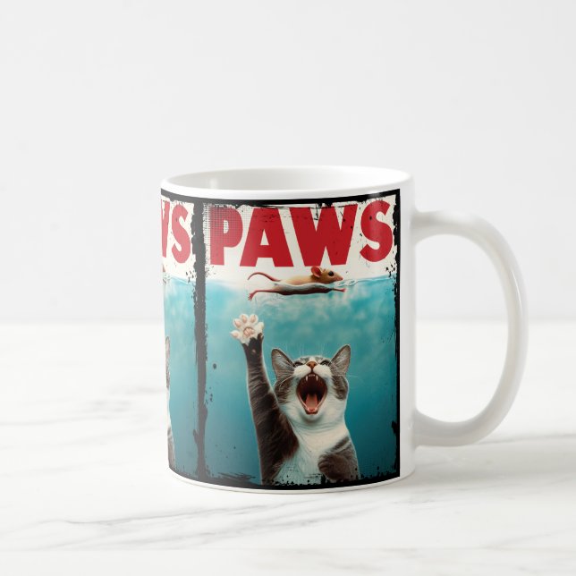 TASSAR parody Cat Mouse Humous Cat Chasing Mouse Kaffemugg (Höger)