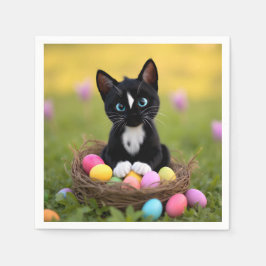 Tassar, pastellis och purris: Felinis Påsk Nest Pappersservett