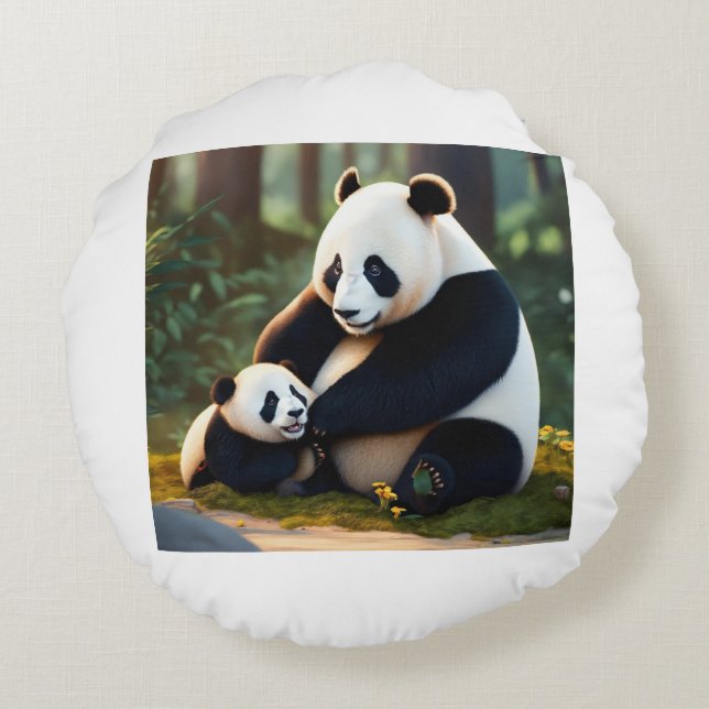 Tassar & Pillows: Bear-y Best Nap Buddy Rund Kudde (Baksidan)