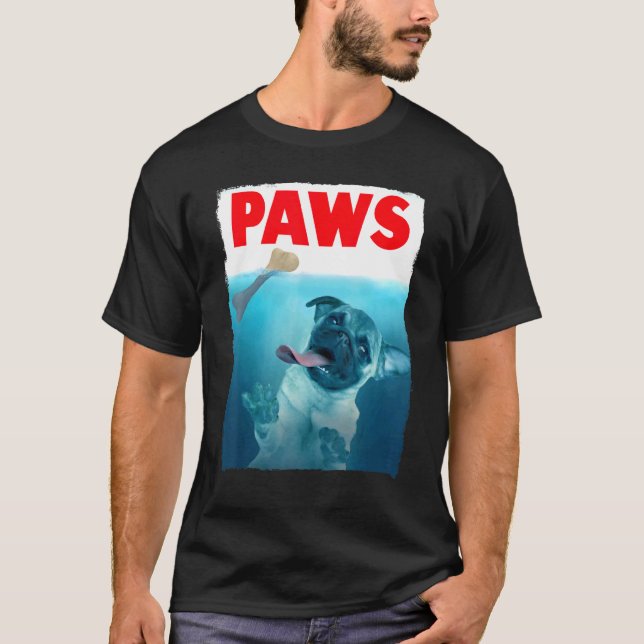 Tassar Pug Hund och boet top Cat Parody T Shirt (Framsida)
